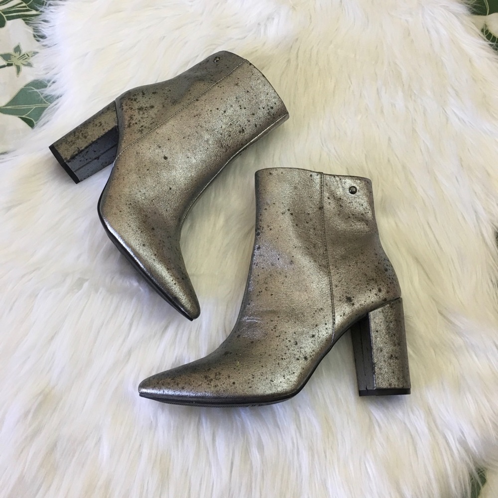 Vera Wang silver booties